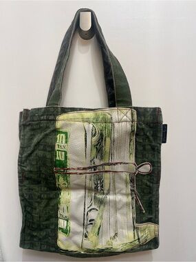 Loop NYC Andy Warhol Foundation Heavy Canvas Tote Roll of Bills 1962 Vintage